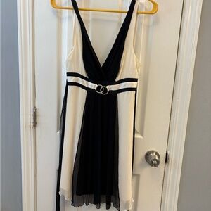 Marciano Black and Cream Mini Dress